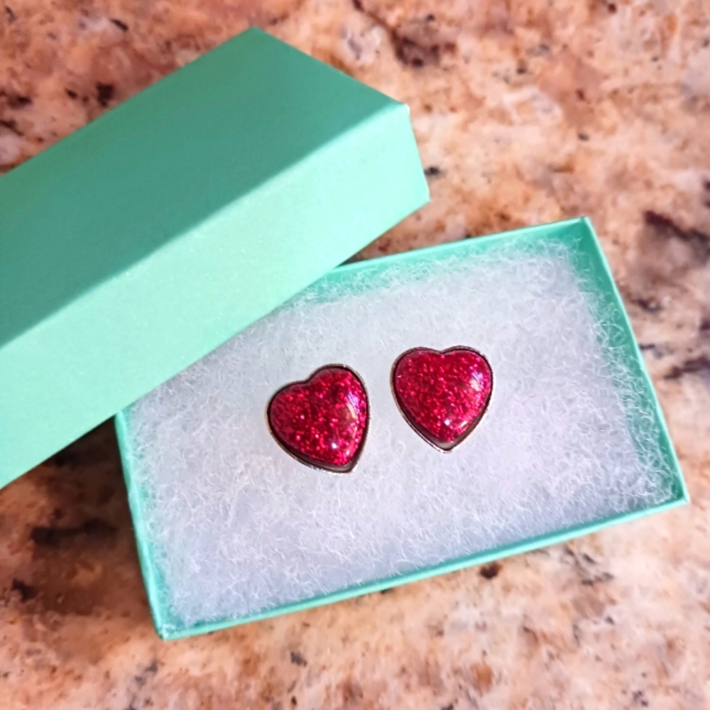 Hypoallergenic Heart Stud Earrings